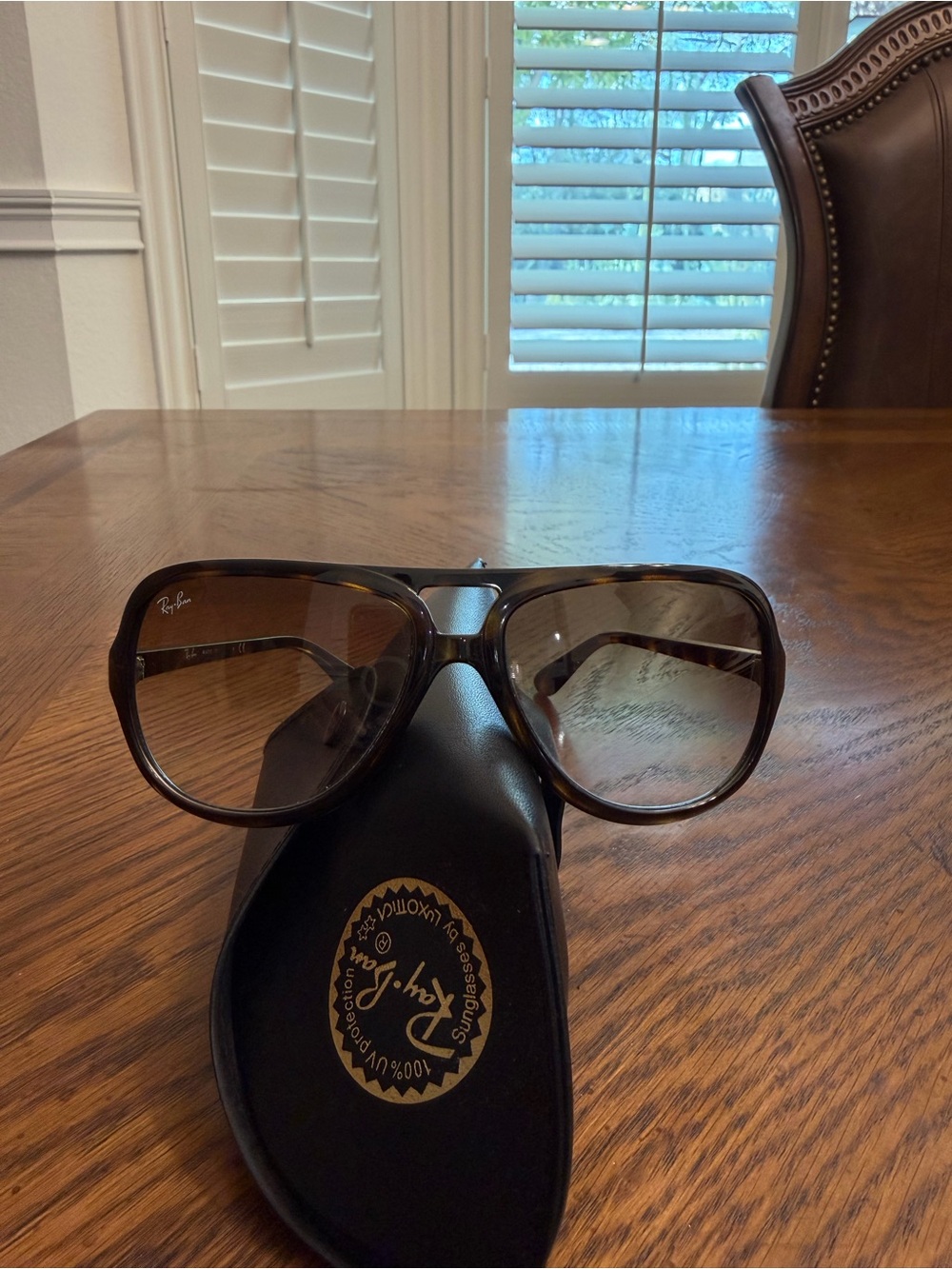 Ray-Ban Women’s Brown Tortoise Frame Sunglasses with Brown Lenses